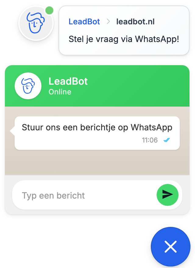 WhatsApp-stap instellen